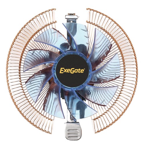 Кулер для процессора ExeGate Wizard EE91-PWM.Cu (EX286148RUS) (медный/синяя подсветка) 3