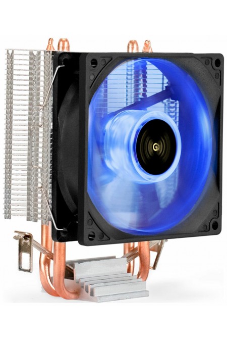 Кулер для процессора ExeGate Wizard EXX200-PWM.BLUE (EX286297RUS) (серый/черный/голубой) 