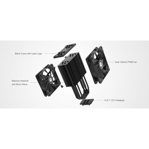Кулер для процессора ID-COOLING SE-225-XT V2 (черный) 8