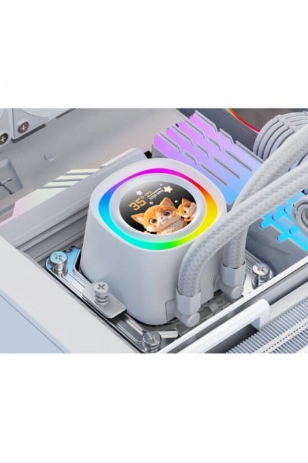 Система жидкостного охлаждения ID-Cooling FX360 LCD PE WHITE (белый) 4