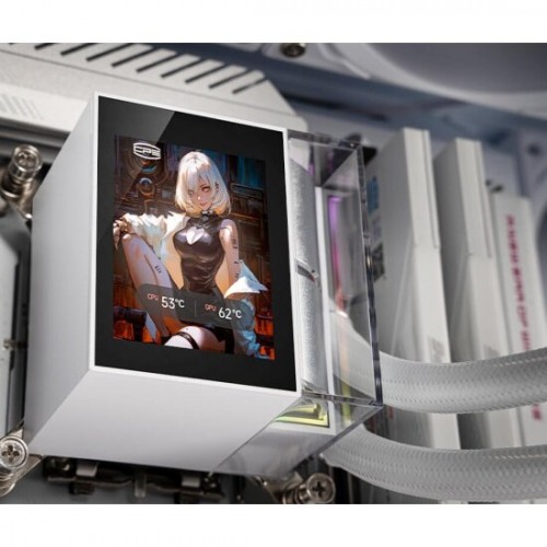 Система жидкостного охлаждения PCCooler DS360 Display WH (белый) 6