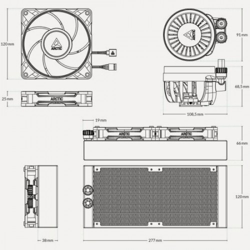 Система водяного охлаждения Arctic Cooling Liquid Freezer III Pro 240 Multi Compatible All-In-One CPU Water Cooler (ACFRE00178A) (черный) 2