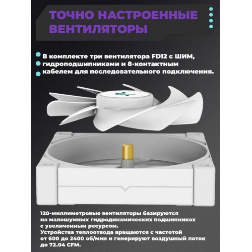 Система водяного охлаждения Deepcool LD360 ARGB (R-LD360-WHDMMN-G-1) (белый) 3