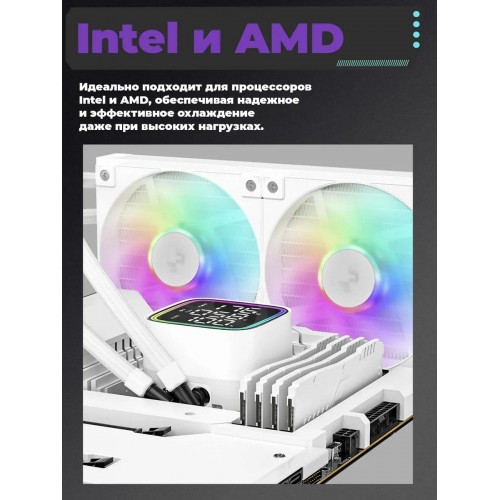 Система водяного охлаждения Deepcool LD360 ARGB (R-LD360-WHDMMN-G-1) (белый) 5