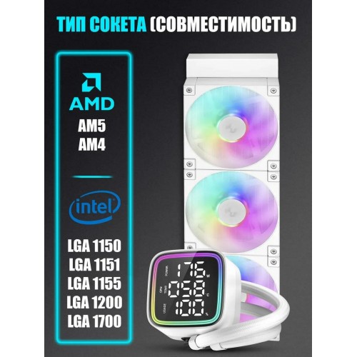 Система водяного охлаждения Deepcool LD360 ARGB (R-LD360-WHDMMN-G-1) (белый) 6