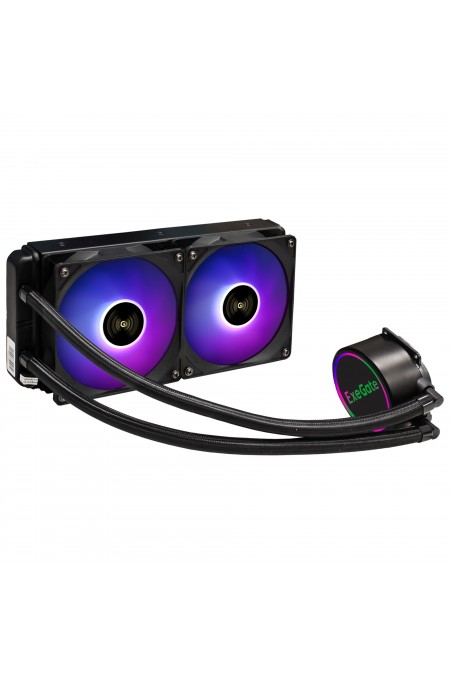 Система водяного охлаждения ExeGate EX293457RUS BlackWater-240V2.PWM.RGB (EX293457RUS) (черный) 