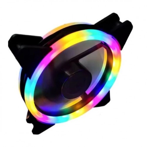 Венилятор для корпуса Gembird D12025S12L-CF (цветной) 