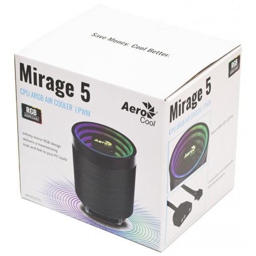 Вентилятор для корпуса AeroCool Mirage 5 ARGB PWM (черный) 6