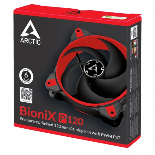 Вентилятор для корпуса Arctic BioniX P120 (ACFAN00115A) (черный/красный) 4