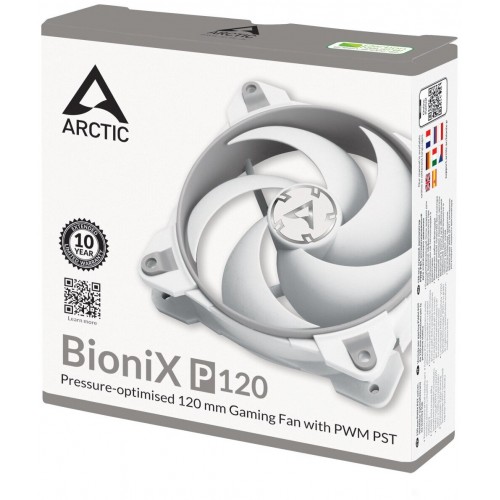 Вентилятор для корпуса ARCTIC BioniX P120 (Grey/White) PWM 200 - 2100 RPM - retail (ACFAN00167A) (белый) 3