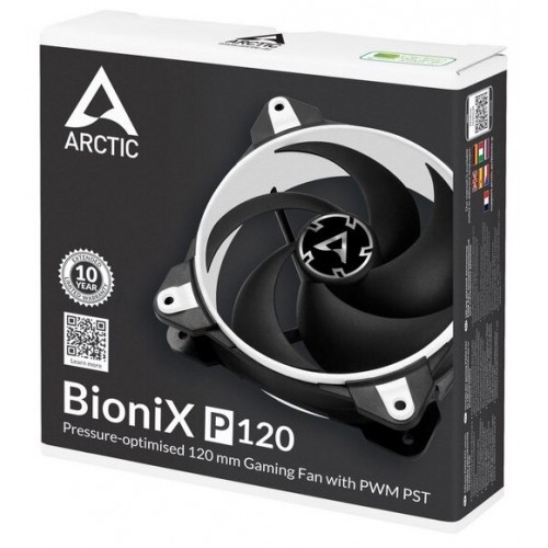 Вентилятор для корпуса ARCTIC BioniX P120 (White) PWM 200 - 2100 RPM - retail (ACFAN00116A) (черный/белый) 5