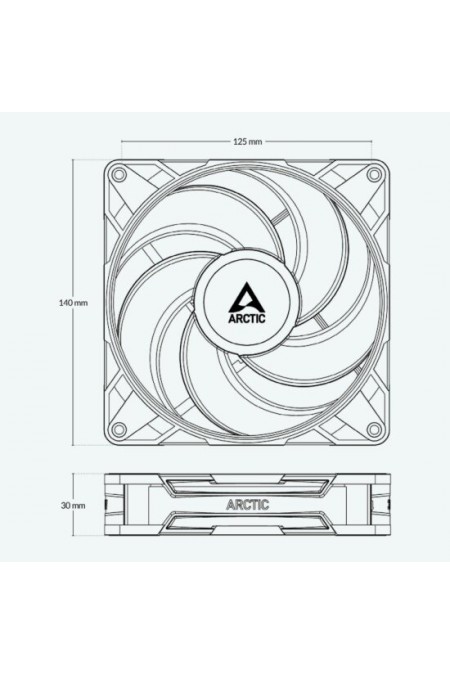 Вентилятор для корпуса Arctic Cooling ARCTIC 14 Pro Reverse A-RGB (ACFAN00323A) (черный) 5