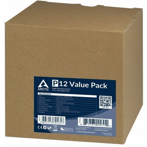 Вентилятор для корпуса Arctic P12 (ACFAN00118A) (черный) 4