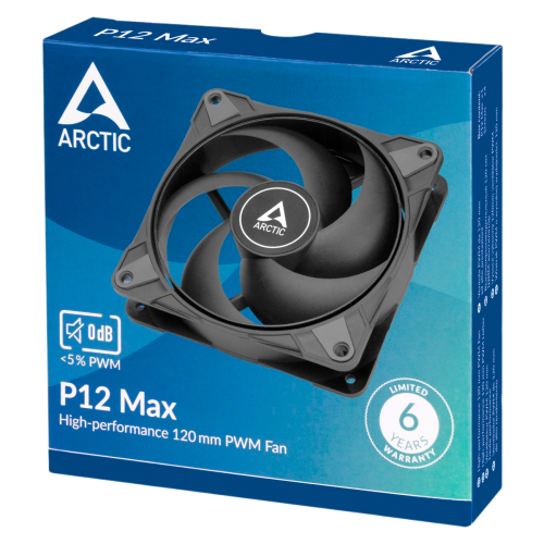 Вентилятор для корпуса ARCTIC P12 Max : 200 - 3300 rpm retail (ACFAN00280A) (черный) 4