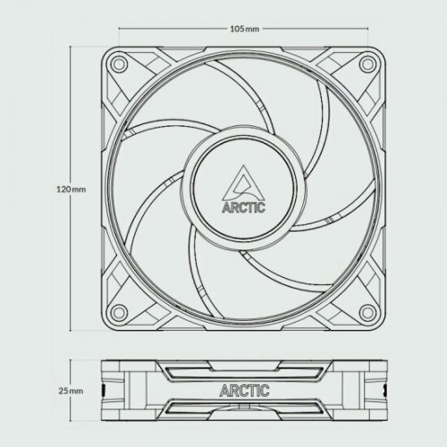 Вентилятор для корпуса ARCTIC P12 Pro PST (ACFAN00306A) (черный) 1