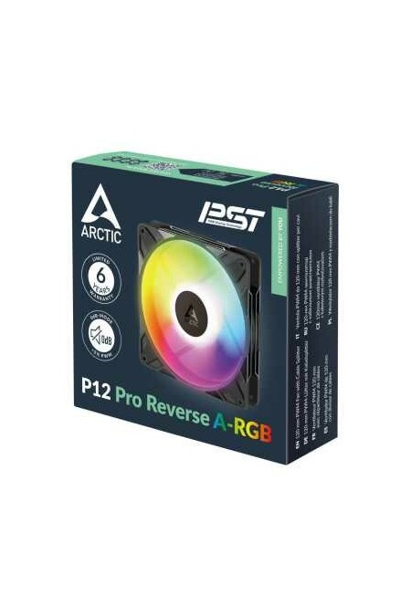 Вентилятор для корпуса ARCTIC P12 Pro Reverse A-RGB - 3 Pack - retail (ACFAN00333A) (черный) 1