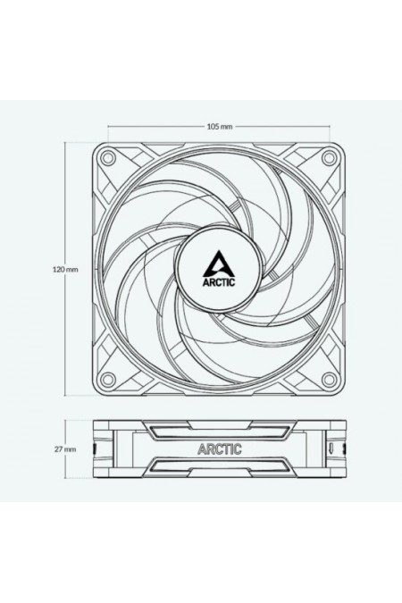 Вентилятор для корпуса ARCTIC P12 Pro Reverse (ACFAN00331A) 5