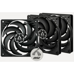 Вентилятор для корпуса ARCTIC P12 SLIM PWM PST -3 Pack (ACFAN00275A) (черный)