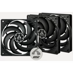 Вентилятор для корпуса ARCTIC P12 SLIM PWM PST -3 Pack (ACFAN00275A) (черный)