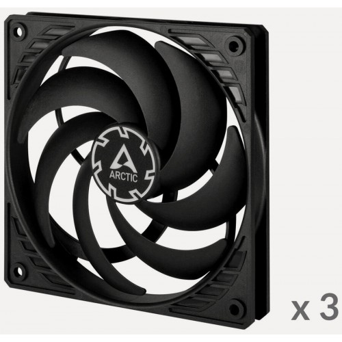 Вентилятор для корпуса ARCTIC P12 SLIM PWM PST -3 Pack (ACFAN00275A) (черный) 1