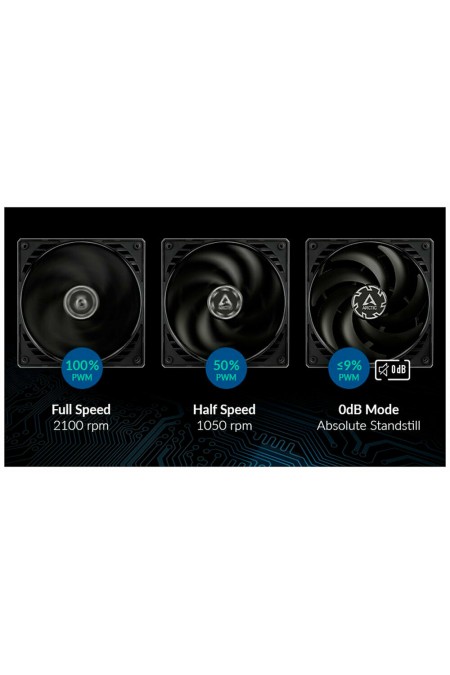 Вентилятор для корпуса ARCTIC P12 SLIM PWM PST -3 Pack (ACFAN00275A) (черный) 4