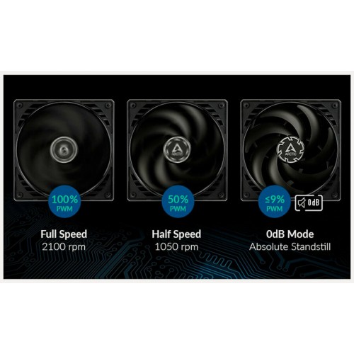 Вентилятор для корпуса ARCTIC P12 SLIM PWM PST -3 Pack (ACFAN00275A) (черный) 4