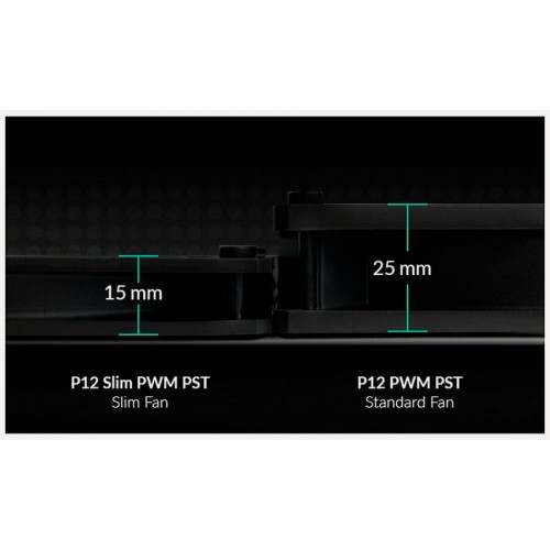 Вентилятор для корпуса ARCTIC P12 SLIM PWM PST -3 Pack (ACFAN00275A) (черный) 6