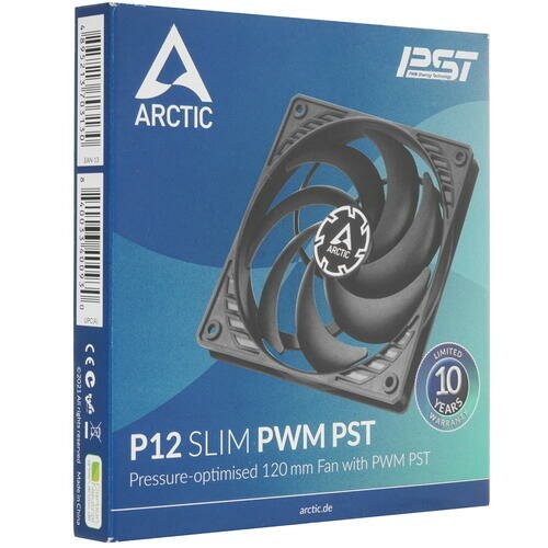 Вентилятор для корпуса Arctic P12 SLIM PWM PST (ACFAN00187A) (черный) 6