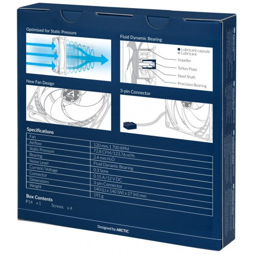 Вентилятор для корпуса Arctic P14 (ACFAN00123A) (черный) 4