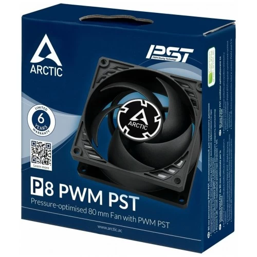 Вентилятор для корпуса ARCTIC P8 PWM PST (black/black) (ACFAN00150A) (черный) 4