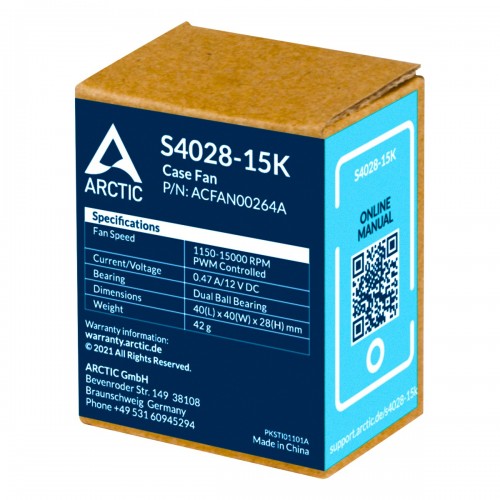 Вентилятор для корпуса Arctic S4028-15K (ACFAN00264A) (черный) 6