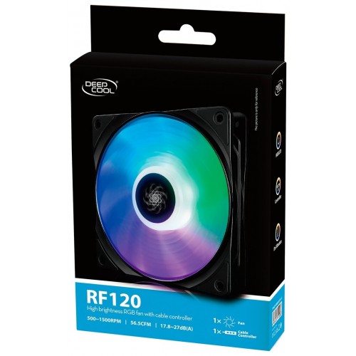 Вентилятор для корпуса DEEPCOOL RF 120 (DP-FRGB-RF120-1C) (черный) 5