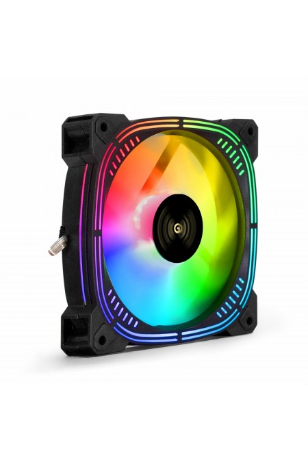 Вентилятор для корпуса ExeGate 12В DC EX12025H6PSU-PWM.ARGB (EX295974RUS) (черный) 