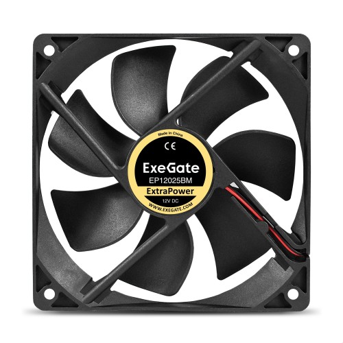 Вентилятор для корпуса ExeGate 12В DC ExtraPower EP12025BM (EX295246RUS) (черный) 1