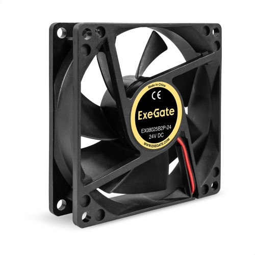 Вентилятор для корпуса ExeGate 24В DC EX08025B2P-24 (EX295207RUS) (черный) 