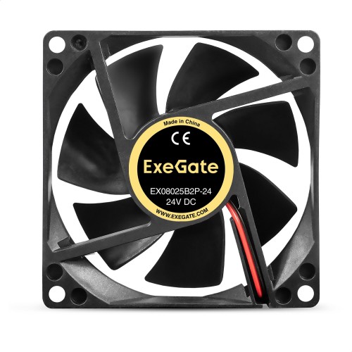 Вентилятор для корпуса ExeGate 24В DC EX08025B2P-24 (EX295207RUS) (черный) 4