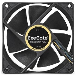 Вентилятор для корпуса ExeGate E08025B4P-PWM (EX283378RUS) (черный)