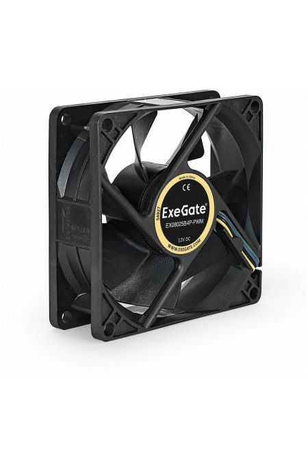 Вентилятор для корпуса ExeGate E08025B4P-PWM (EX283378RUS) (черный) 1