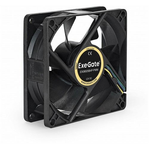 Вентилятор для корпуса ExeGate E08025B4P-PWM (EX283378RUS) (черный) 2