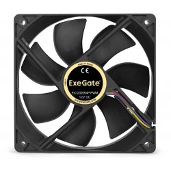 Вентилятор для корпуса ExeGate E12025S4P-PWM (EX283393RUS) (черный)