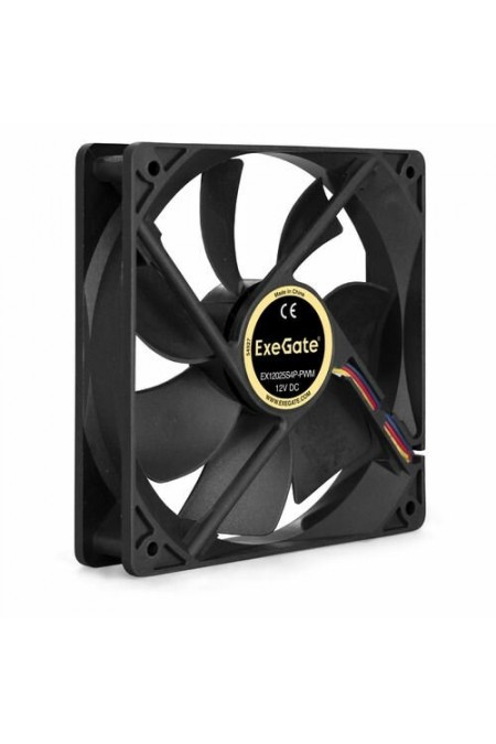 Вентилятор для корпуса ExeGate E12025S4P-PWM (EX283393RUS) (черный) 