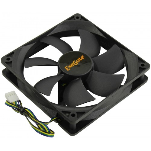 Вентилятор для корпуса ExeGate E12025S4P-PWM (EX283393RUS) (черный) 1