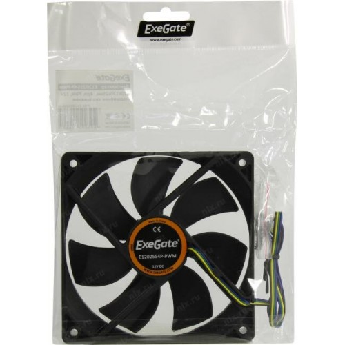 Вентилятор для корпуса ExeGate E12025S4P-PWM (EX283393RUS) (черный) 3