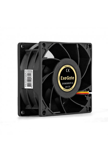 Вентилятор для корпуса ExeGate EX08038S3P-24 (EX297085RUS) (черный) 