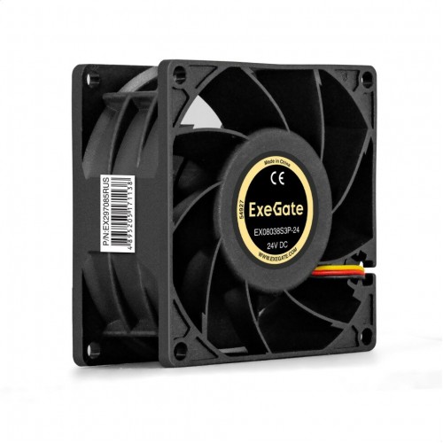 Вентилятор для корпуса ExeGate EX08038S3P-24 (EX297085RUS) (черный) 