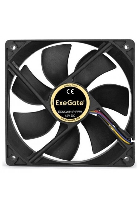 Вентилятор для корпуса ExeGate EX12025H4P-PWM (EX283392RUS) (черный) 