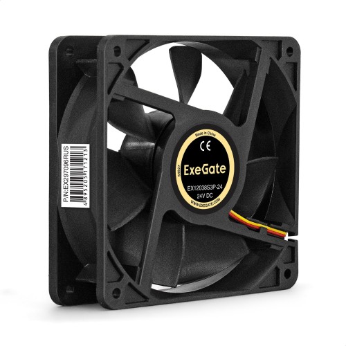 Вентилятор для корпуса ExeGate EX12038S3P-24 (EX297096RUS) (черный) 