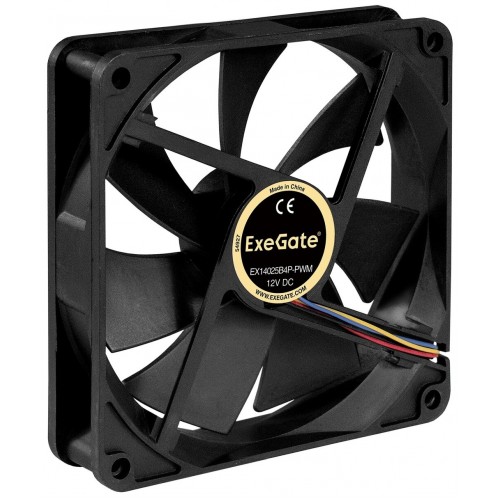 Вентилятор для корпуса ExeGate EX14025B4P-PWM (EX288929RUS) (черный) 