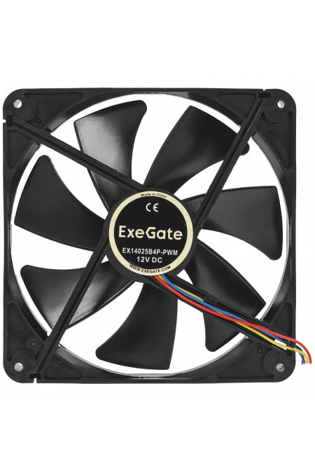 Вентилятор для корпуса ExeGate EX14025B4P-PWM (EX288929RUS) (черный) 1