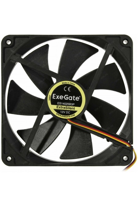 Вентилятор для корпуса ExeGate ExtraSilent ES14025B3P (EX288928RUS) (черный) 